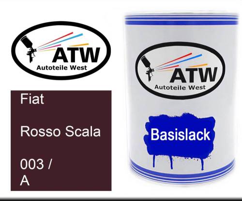 Fiat, Rosso Scala, 003 / A: 500ml Lackdose, von ATW Autoteile West.